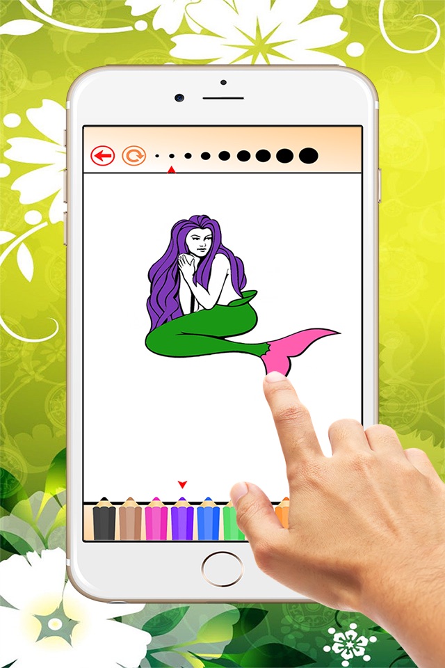 Mermaid Coloring Book For Girls: Learn to color and draw a Mermaid, Free games for children screenshot 3