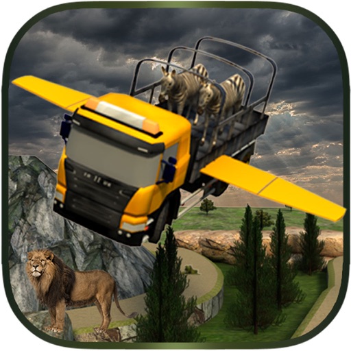 Animal Transporter Flying Truck Simulation Zoo Keeping Services Icon