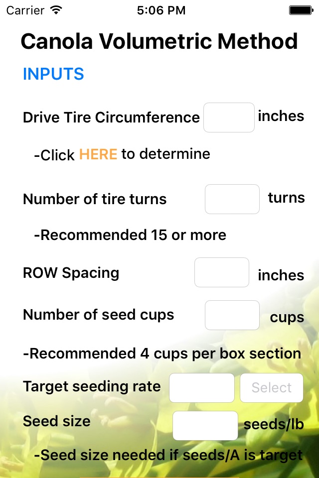 Grain Drill Calibration Calculator screenshot 3