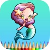 Mermaid Coloring Book For Girls: Learn to color and draw a Mermaid, Free games for children