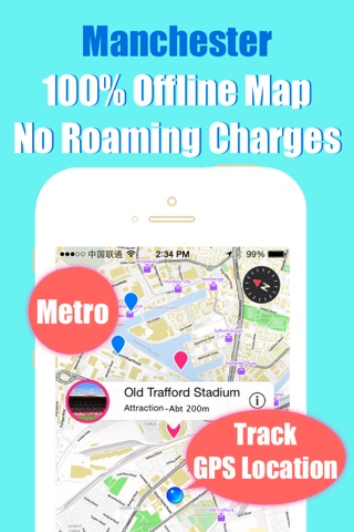 Manchester travel guide with offline map and metro transit by BeetleTrip screenshot 4