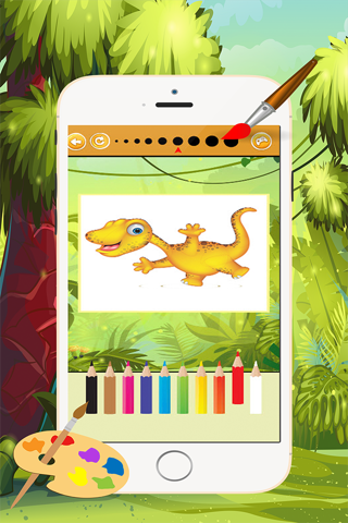 Dinosaur Coloring Book 3 - Drawing and Painting Colorful for kids games free screenshot 2