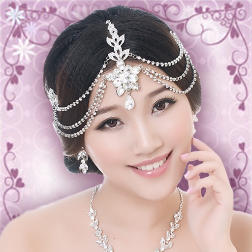 Bridal Hairstyle Fashion Salon Photo Montage - Girl.s Wedding Hair Accessories for Beauty Make.over