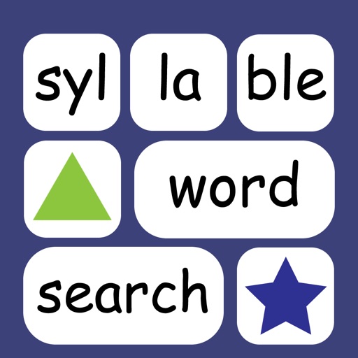 Syllable Word Search - A brain game with a word puzzle and memory game inside (School Edition) Icon