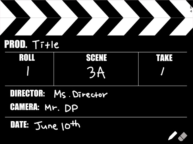 Writable Film Slate (Clapperboard)