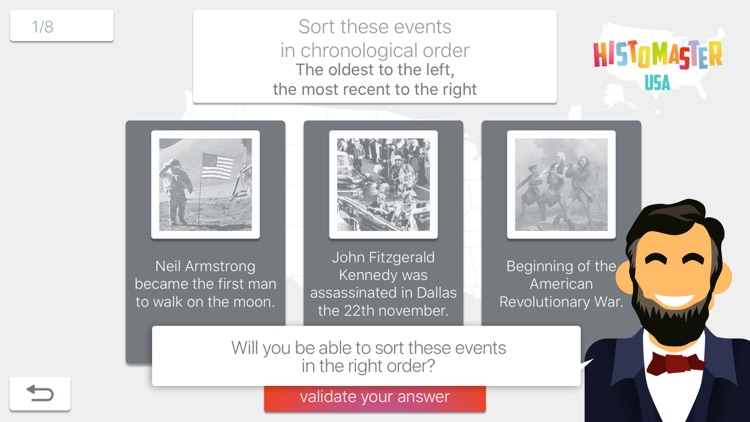 HistoMaster US: Learning History of USA is Fun with this app - Game to play with United States of America Quiz screenshot-3