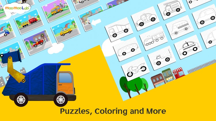 Car and Truck - Puzzles, Games, Coloring Activities for Kids and Toddlers Full Version by Moo Moo Lab screenshot-3