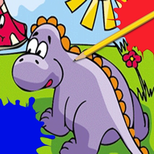 Kids Coloring Book Dinosaurs HD iOS App