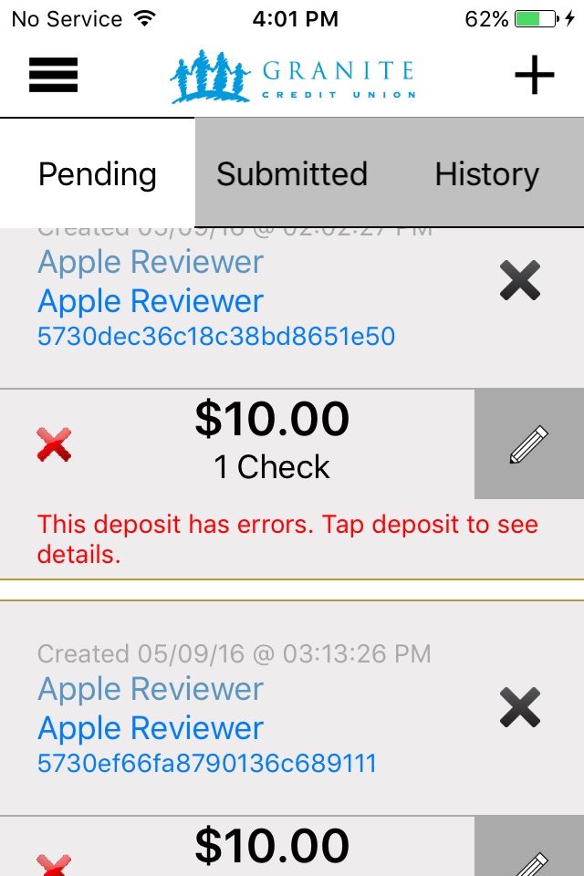 Granite Credit Union Mobile Deposit (Business) screenshot 2