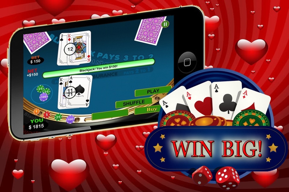 Ace Queen Of Hearts - Black Jack Beat The Vegas Casion Competition screenshot 2