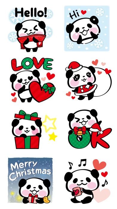 パンダぁー クリスマス ステッカー for iMessageのスクリーンショット2 パンダぁー クリスマス ステッカー for iMessageのスクリーンショット2
