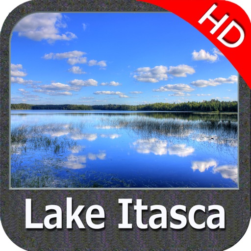 Lake Itasca Minnesota HD GPS fishing map offline icon
