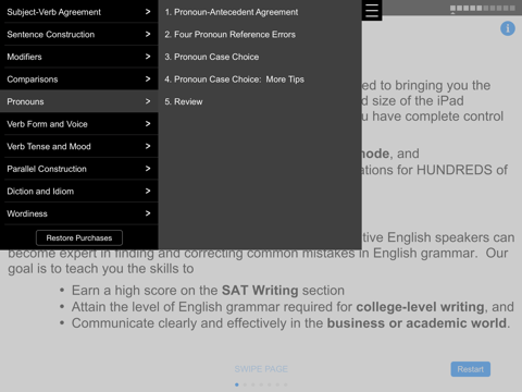 IPALS SAT Grammar: Writing test prep, English rules, college admission screenshot 2