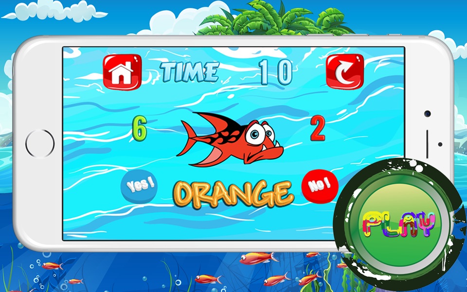 Yes or No Fish Aquarium Animals Puzzle Color Tests screenshot 2