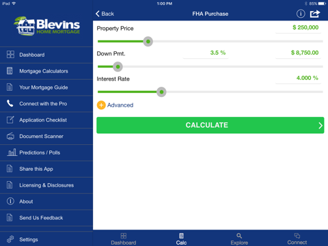 Blevins Home Mortgage Inc screenshot 2