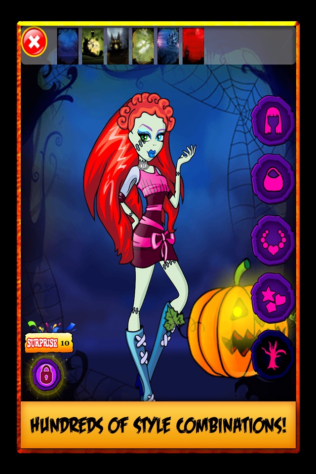 Scary Girl Dress Up Spooky Halloween Makeover Free Games screenshot 2