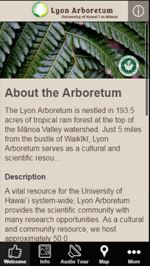 Lyon Arboretum Mobile Tour App(圖1)-速報App