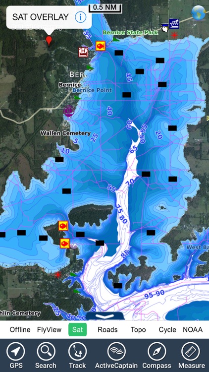 Grand Lake o the Cherokees GPS charts Navigator