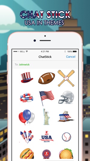 America Emoji Stickers Keyboard Themes ChatStick(圖1)-速報App