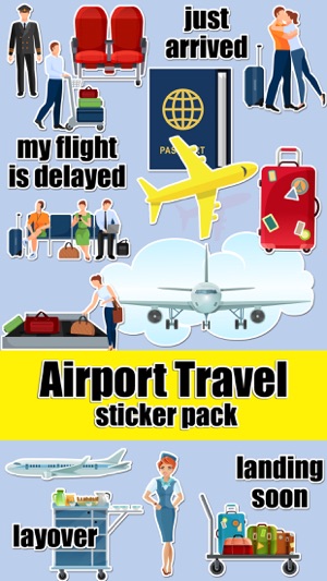 Airport Travel Sticker Pack