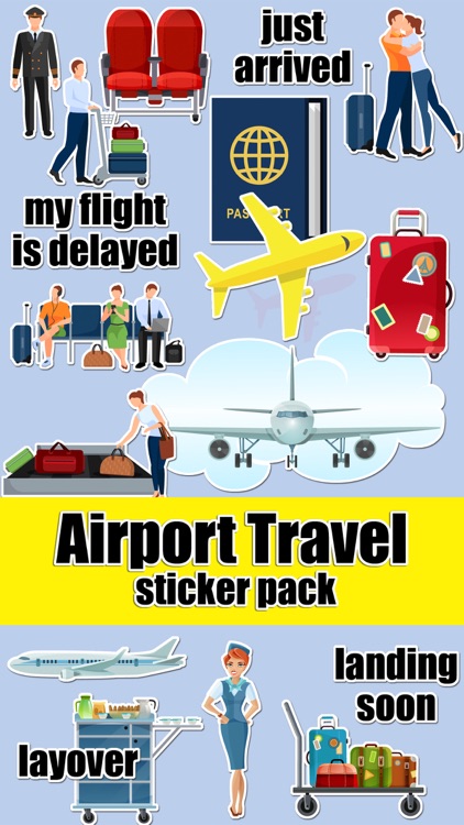 Airport Travel Sticker Pack screenshot-0