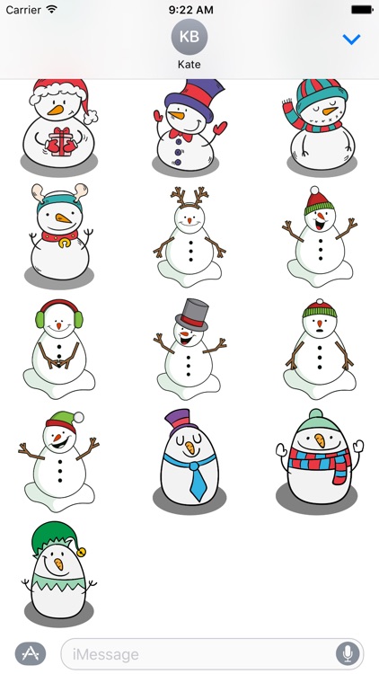 Snowman hand drawn for Christmas - Fx Sticker screenshot-3