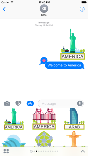 World Landmarks for Stickers - Beautiful