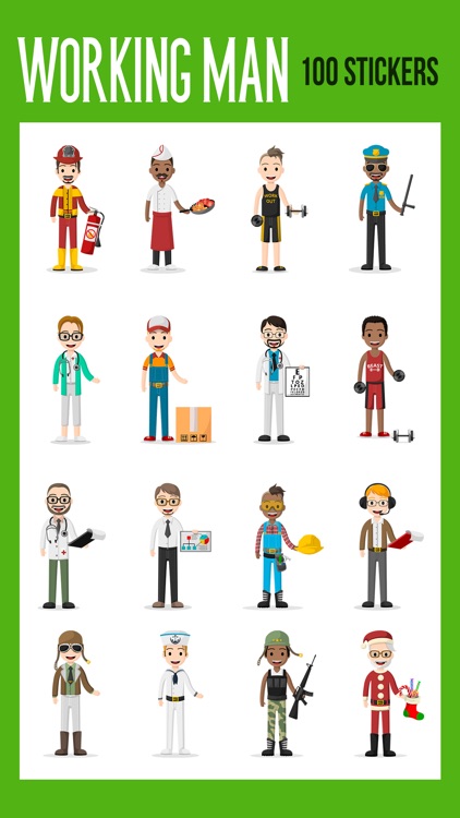 Working Man Sticker Pack - 100 Jobs for Men