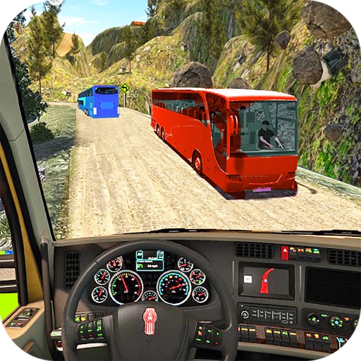 Offroad Hill Tourist Bus Drive Icon