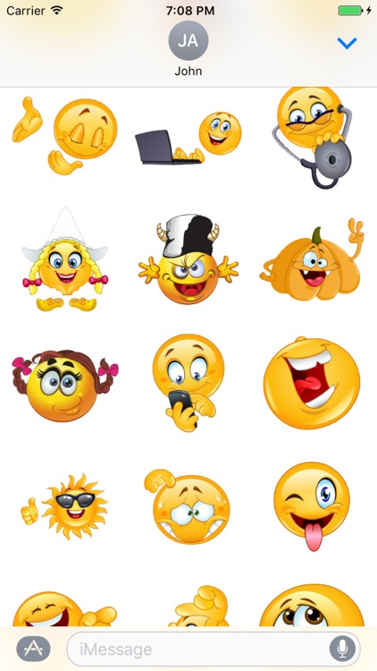 Emoticons Stickers For iMessage