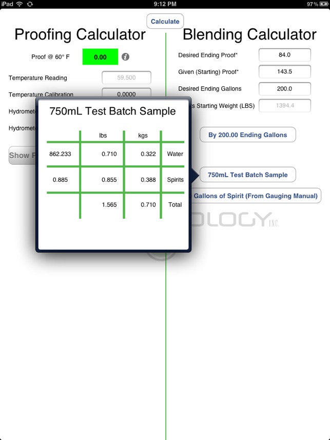 Spirits Gauging Calculator for iPad(圖2)-速報App