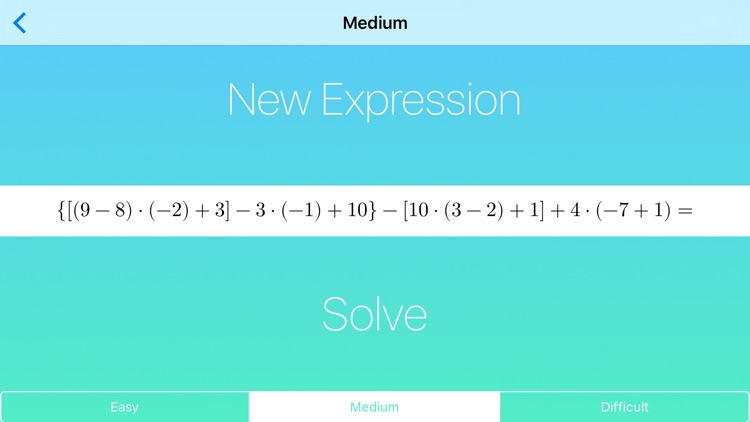 Mathematical Expressions - Generator and Solver