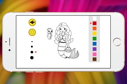 coloring book mermaid princess show for kid screenshot 3