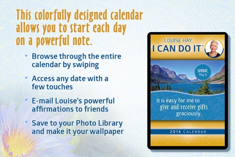 I Can Do It 2016 Calendar - Louise Hay screenshot 2