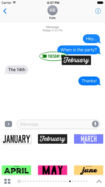 DayCals: Days & Months Calendar Stickers