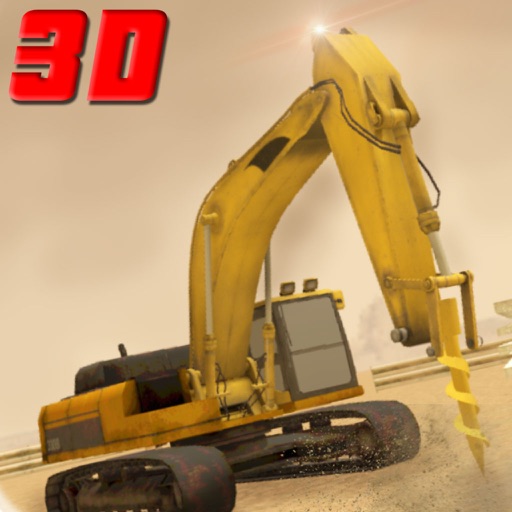 City Road Construction Crane Machine Operator 3D Simulator Icon