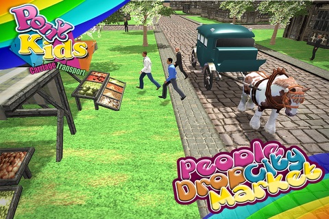 Pony Horse Carriage Kids Transport Simulator screenshot 3