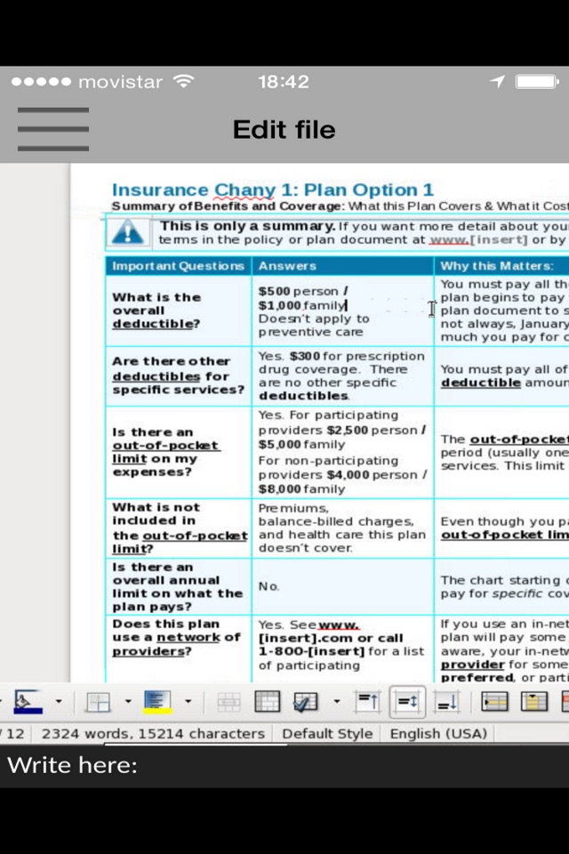 GlobalOffice xls doc & odp screenshot 2