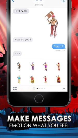 Wrestlers Emoji Stickers Keyboard Themes ChatStick(圖2)-速報App