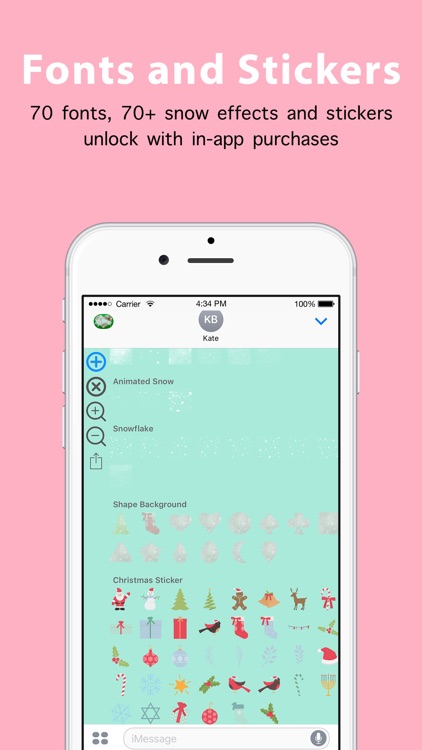 Snow Sticker Maker, winter stickers & 2017 sticker screenshot-3