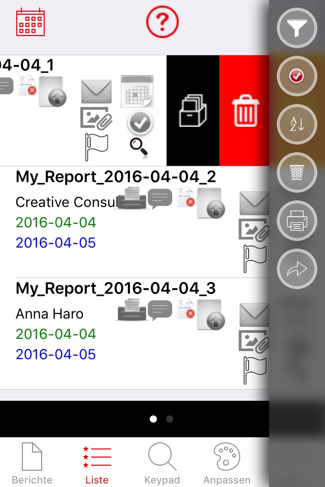 My Report screenshot 2