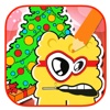 Kids Coloring Page Game Monster Christmas Version