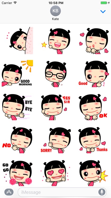 Rainbow Lady - Cute stickers for iMessage
