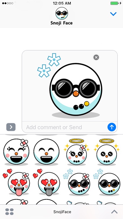 Snoji Face Stickers - Winter Emoji Meme screenshot-3