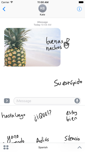 Spanish sticker pack - text stickers for