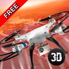 Activities of City Quadcopter Drone Flight 3D