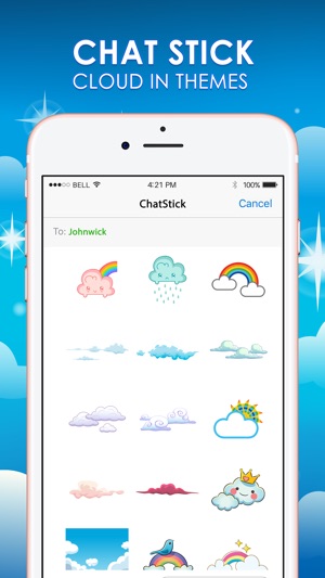 Cloud Stickers Emoji Keyboard Themes ChatStick(圖1)-速報App