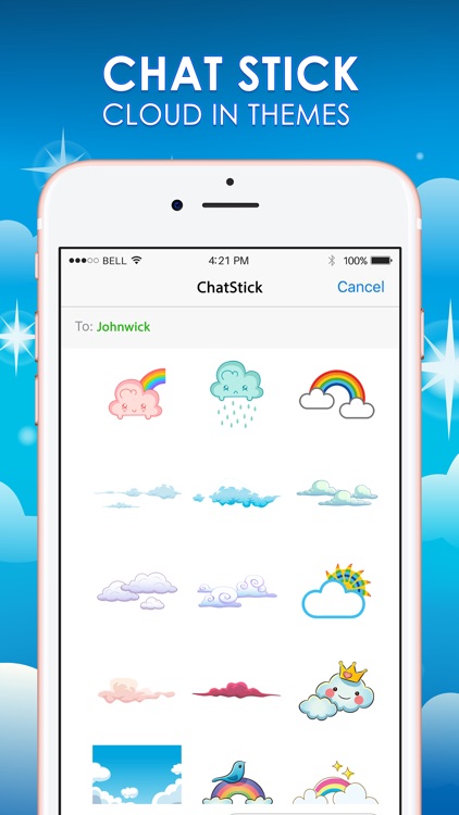Cloud Stickers Emoji Keyboard Themes ChatStick