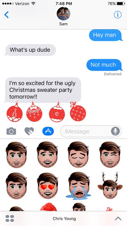Chris Young Holiday Emojis
