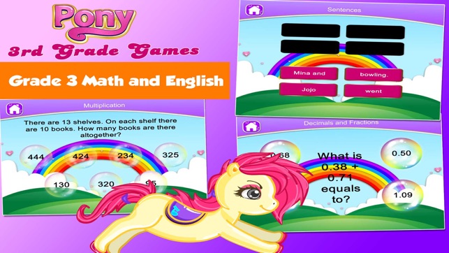 Pony 3rd Grade Kids Learning Games School Edition(圖2)-速報App